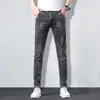 Jeans Skinny Ajustados para Hombre 2026 Nuevo Estilo Coreano Casual para Hombre Elásticos Azul Claro Verano Delgados Pantalones para Hombre