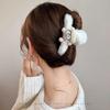 Pinza de Agarre Rellena para la Parte Posterior de la Cabeza, Tocado de Briquetas de Celebridad de Internet, Pinza de Tiburón para el Cabello de Alta Gama, Accesorio para el Cabello de Felpa para Otoño e Invierno, Dulce