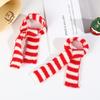 Cachecol Mini de Natal Cachecol de Boneca DIY Fio 15cm de Comprimento Acessório de Decoração de Natal Aquecedor de Pescoço