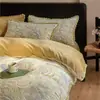 Conjunto de cuatro piezas de bola de pelo de conejo francés de grado maternal e infantil con relieve de terciopelo de leche, conjunto de tres piezas de funda de edredón y sábana de terciopelo de coral engrosado de invierno