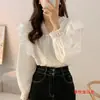 Camisa a cuadros de manga larga holgada de longitud media estilo BF chic coreano para otoño e invierno