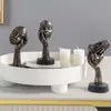 Adornos Modernos Minimalistas Transfronterizos, Escultura El Silencio es Oro, Decoración Artesanal Estilo Europeo para Oficina Sala de Estar