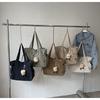 Bolsa de Lona Grande para Salir Ligera Casual Cruzada Multifuncional para Mujer Moderna Color Sólido Simple Estudiante Bolso de Hombro