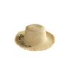 Sombrero de Paja Bordado con Letras de Playa de Celebridad de Internet para Mujer Verano Estilo Coreano Moderno Parasol Verano Combinable Protector Solar Sombrero de Pescador