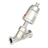 Braçadeira Tipo Y de Aço Inoxidável 304 Resistente a Altas Temperaturas para Vapor Válvula de Assento Angular Pneumática de Instalação Rápida Válvula Pneumática Válvula de Bloqueio de Tubulação