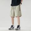 Shorts masculinos de verão, novos, soltos, esportivos japoneses, casuais, finos, com rugas, secagem rápida, calças de praia