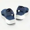 Sandalias Nuevas Transfronterizas para Mujer Otoño e Invierno 2023 Malla Suela Gruesa Cubren el Pie Boca de Pez Tejido Volador Casual Deportivo Talla Grande Zapatos para Mujer