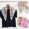 Novedad Primavera 2025 70 Pañuelos Pequeños de Seda Moda Femenina Para Viajar al Trabajo Protección Solar Pañuelo de Seda Estampado de Letras Pañuelo Cuadrado Pequeño Pañuelo de Seda Venta al por Mayor