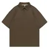 Camisa Polo de Manga Corta con Cuello Solapa Marca de Moda Suorona 7A Antibacteriana de Cuatro Botones Ropa de Trabajo Camiseta de Trabajo Ropa para Clase Personalización