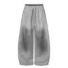 Calça de moletom larga tie-dye suja para homens, estilo punk nicho moderno com design exclusivo de strass, calça casual oversized