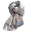 Novo Cachecol de Lã Xadrez 2026 para Mulheres, Vinho, Ano do Cavalo, Bordado Vermelho Chinês, Gorro de Lã para Pescoço, Inverno, Ano do Zodíaco