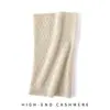 100% Cachemir Otoño/Invierno 2026 Nuevo Bufanda Pequeña Cálida para Mujer Calentador de Cuello/Cabeza de Punto Hueco Engrosado