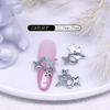 Estilo Retrô Liga Croheart Joias para Nail Art Metal Borboleta Acessórios para Unhas Cruz Wear Armadura Decoração Pingente