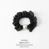 Elástico de cabelo de renda bicolor com bolinhas estilo coreano e japonês, estética de nicho de alta qualidade, adequado para rabos de cavalo, faixa de cabelo de tecido xadrez para mulheres