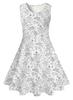 Comércio Transfronteiriço Impressão Digital 3D Roupas Infantis para Meninas Vestido sem Mangas Esboço de Linha Estilo Casual Simples Vestido de Princesa