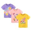 26 Verano Nuevo Estilo Camiseta para Niñas Estilo Europeo y Americano Moda Estampada Manga Corta Camiseta Infantil Algodón Tejido Camiseta Deportiva para Niños Venta al por Mayor