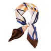 Pañuelo cuadrado pequeño de 70x70cm pañuelo de seda para mujer Primavera Otoño Invierno combinación con camisa decoración profesional pañuelo protector del cuello pañuelo fino