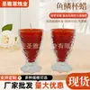 Vaso de vidrio para vela con forma de pez, vaso para vela de escamas de pez, iluminación de parafina sin olor, uso de emergencia en casa, vaso de vidrio de sirena
