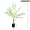 Vaso de Samambaia Planta Pequena Folhas Artificiais de Samambaia Paisagismo Planta Verde Bonsai Cena de Floresta Tropical Decoração de Canto de Planta