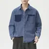 Camisa de mezclilla de diseño moderno y a la moda para hombre, nueva camisa de manga larga para otoño 2026, top tipo cárdigan de exterior