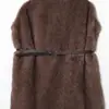 Top Colete Vintage de Gola Alta Tendência e Versátil com Cinto das Populares Tendências de Moda Europeias e Americanas da Amazon e Aliexpress