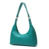Bolso tejido a mano de piel de oveja Nuevo bolso de axila bolso de hombro de cuero para mujer