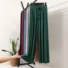 Pantalones de Pierna Ancha con Colgante de Modal de Verano Pantalones Largos de Seda Helada para Mujer Cintura Alta Seda de Cobre Amoníaco Sueltos Finos Casuales
