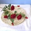 Flanela de simulación 7 Rosas pequeñas Rama única Ramo de rosas pequeñas Mini ramo de rosas boda decoración del hogar flores artificiales arreglo floral