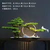 Nuevo pino de bienvenida de simulación china bonsái decoración de oficina planta verde decoración de entrada sala de modelos hotel micro paisajismo