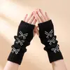 Guantes de Punto Transfronterizos Otoño/Invierno Nuevas Llegadas Calentadores de Brazos Europeos y Americanos Subcultura y2k Mangas de Guantes de Medio Dedo Calentadores de Piernas