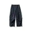Yidao Vintage 2026 Primavera Nuevo Estilo Callejero Americano Bolsillo Cordón Diseño Plisado Holgado Recto Pantalones de Trabajo