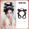 Peluca Hanfu Integrada Aro para el Cabello para Persona Perezosa Paquete de Cabello para Mujer Paquete de Cabello Moño Traje Antiguo Peluca Hecha en Ming Almohadilla Peinado