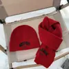 Conjunto de Bufanda y Gorro de Punto Estilo Coreano para Niños, Set de 2 Piezas para Niños y Niñas, Letras Bordadas, Color Sólido, Gorro de Bebé Versátil para Invierno