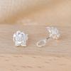 Aretes de plata esterlina 999 flor gancho dormir sin recoger rosas moda aretes de viaje mujer lote transfronterizo de mujeres