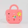 Bolsa de Monedas de Silicona Perforada para Mochila Hecha por Ti Mismo Bolsa Tote Pequeña para Niños Almacenamiento de Monedas Cable de Datos para Auriculares Dibujos Animados de Animales