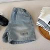 Shorts Jeans Masculinos, Calças Casuais Estilo Coreano para Crianças, Calças Capri de Verão Novas para Crianças Pequenas e Médias, Estilo Feminino