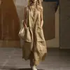 2026 Ropa de Verano/Primavera para Mujer, Vestido de Algodón y Lino sin Mangas, Holgado, Sencillo, con Bolsillos, para Venta Transfronteriza en Amazon Europa y América, Sitio Independiente