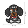 Patches de bordado de filhote de cachorro de desenho animado fofos para roupas DIY, bolsas, chapéus, apliques decorativos e acessórios para reparo de furos