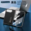 Capa de celular dobrável iPhone Duo com textura de couro retrô, suporte de anel, borda galvanizada Apple Duo e cordão