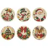 Decoração de Árvore de Natal 5D Amazon Cross-Border Halloween Dey Pintura Diamante Pérola Acrílico Natal Conjunto de 6 Peças Decoração Suspensa