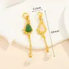 Nuevo colgante de cuentas espaciadoras de tres vías con forma de gota de aceite chapado en cobre de oro real de 18k, accesorios de estilo Guofeng de oro antiguo, material para accesorios, accesorios DIY