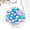 ABS Fantasma Cor Degradê Alto Brilho Branco Leitoso Pérola Imitação DIY Artesanal Colar Pulseira Furo Reto Contas Redondas Acessórios de Joias