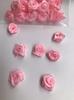 Mini rosa de color sólido hecha a mano, flor decorativa para manualidades, accesorios florales, material de encaje rosa, accesorios