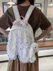 Colección de otoño 2026 de estilo japonés transfronterizo: mochila de encaje con lunares y flores y orejas de conejo, versátil para ir al trabajo, elegante y de alta calidad