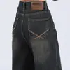 Pantalones vaqueros de cintura alta y pierna ancha estilo americano retro para mujer, de talla grande, ajustados, estilo nuevo, estilo pequeño, estilo antiguo de calle, con pierna recta