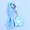 Colgante de Taza de Agua de Goma Suave de PVC Colgante de Flor Colorida Dopamina Llavero DIY Adorno de Flor Pequeña