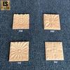 Talla de madera de Dongyang madera maciza calcomanías cuadradas pieza cuadrada tallada columna de parche para mueble bar pilar estilo europeo pilar de armario flor
