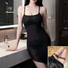 Lencería sexy, camisón de tirantes sexy, de malla transparente fino para dormir sin quitarse, uniforme apasionado, lencería erótica coqueta