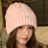 Chapéu de lã estilo japonês retrô torcido feminino outono e inverno engrossado quente chapéu de malha solto proteção para orelhas chapéu frio maré facial