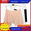 Shorts de Segurança Verão Borda Franzida Seda de Gelo Ultrafino Sem Costura Roupa Íntima de Segurança Shorts Anti-Exposição Feminino Atacado